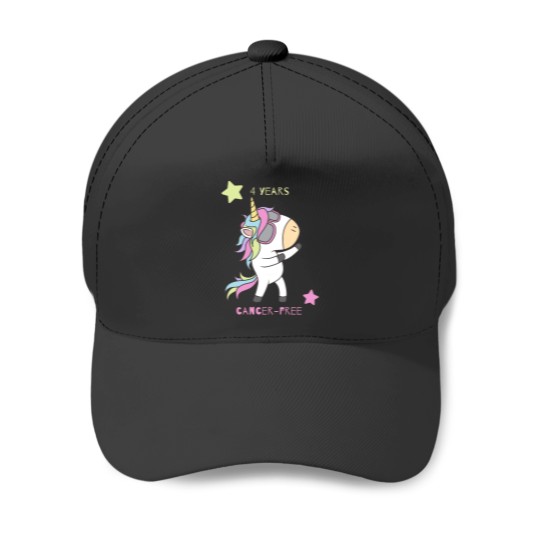 Discover 4 years cancer free .png Baseball Caps