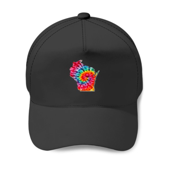 Discover Vintage Wisconsin Colorful Tie Dye Print State S Baseball Caps