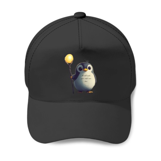 Discover Magical Penguin Granting Wishes With A Golden Glow 2656 Baseball Caps