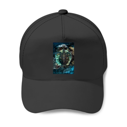 Discover Green Turtle Resting Baseball Caps