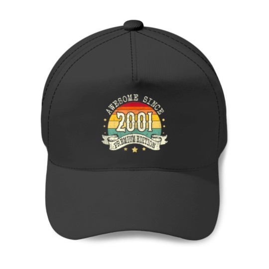 Discover 2001 Birthday Awesome Premium Edition Born In 20 Baseball Caps