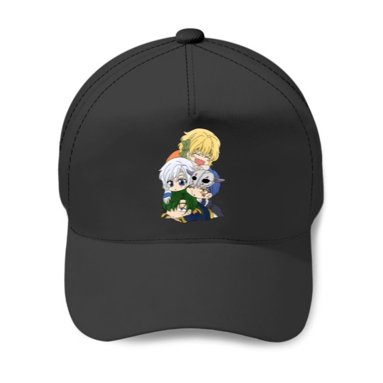 Discover The Four Dragon Warriors Chibi Baseball Caps