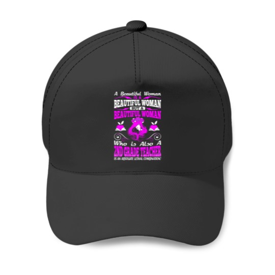 Discover Beautiful Woman 2nd Grade Teacher Lethal Baseball Caps