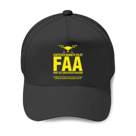 Discover FAA Certified Drone Pilot Funny Gift Baseball Caps