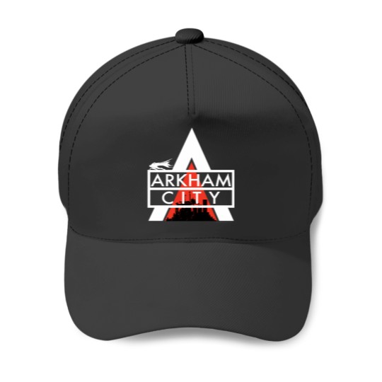 Discover Arkham City Logo White Baseball Caps