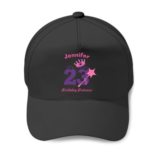 Discover Birthday Girl Custom Name Age Baseball Caps