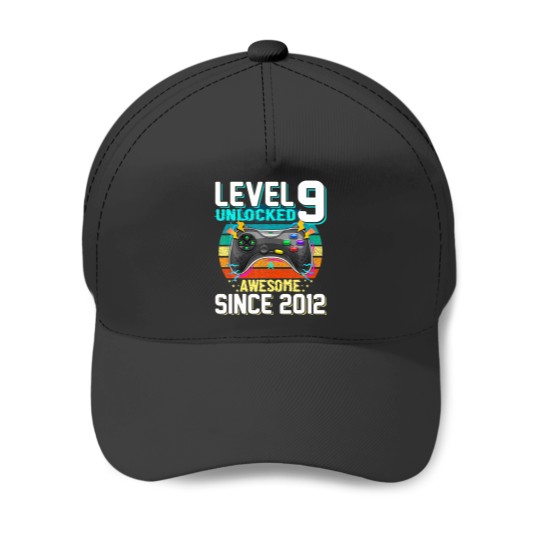 Discover Awesome 2012 Level 9 Unlocked Video Game 9 Years O Baseball Caps