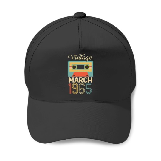 Discover Vintage March 1965 55th Birthday 55 Year Gift Baseball Caps