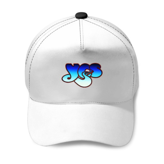 Discover Blue Yes Logo Baseball Caps
