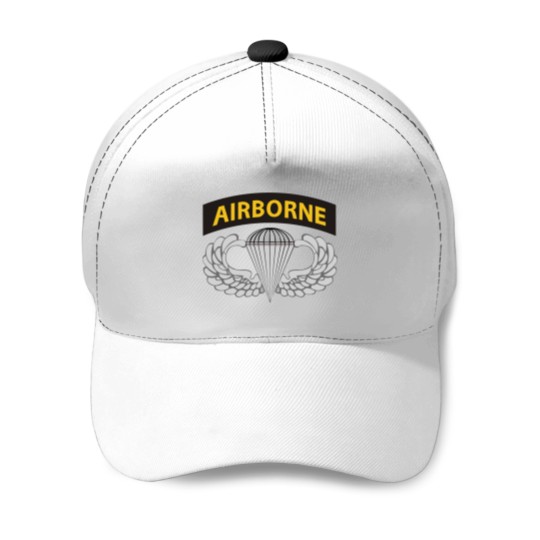 Discover Airborne Jump Wings With Airborne Tab Baseball Caps