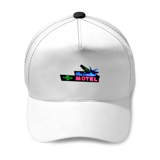 Discover Blue Swallow Motel Neon Sign Route 66 Baseball Caps
