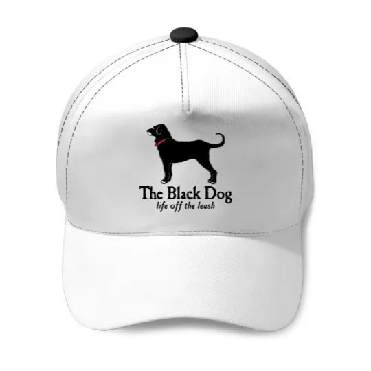 Discover The Black Dog Logo Life Off The Leash Baseball Caps