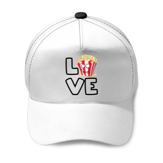 Discover Love Popcorn - Popcorn Lovers - Baseball Caps