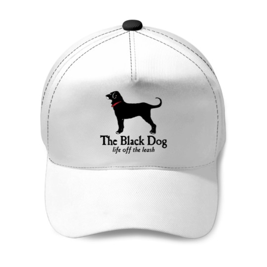 Discover The Black Dog Logo Life Off The Leash Baseball Caps