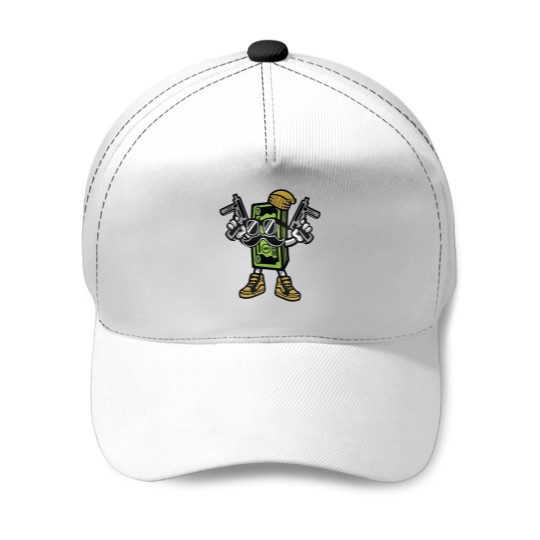 Discover Gangster Cash Money Baseball Caps