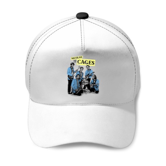 Discover Nicolas And The Cages (Nic Cage Bands Shirt) Baseball Caps