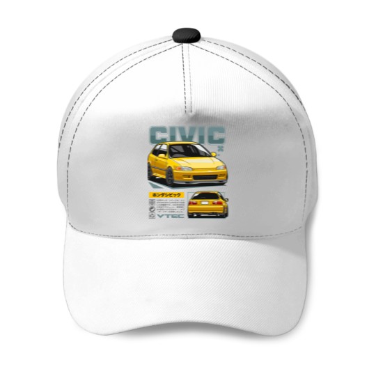 Discover Civic EG JDM Baseball Caps
