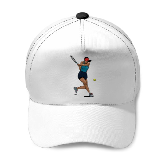 Discover Woman Tennis Player Baseball Caps