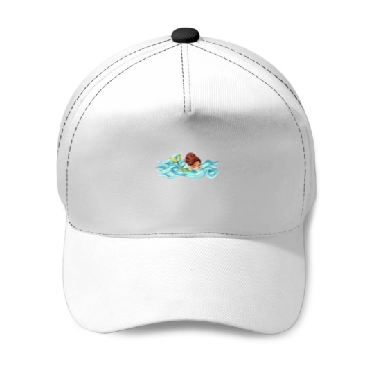 Discover Cute Mermaid in the sea Baseball Caps