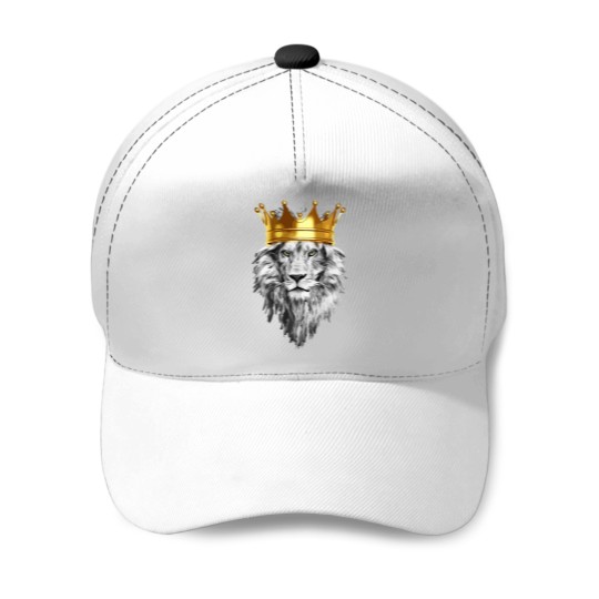 Discover lion with a crown power king Baseball Caps