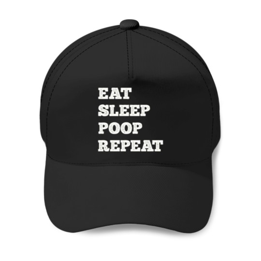 Discover Eat Sleep Poop Repeat Baseball Caps