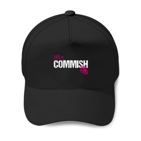 Discover Mrs. Commish Fantasy Football Commissioner Wife Baseball Caps