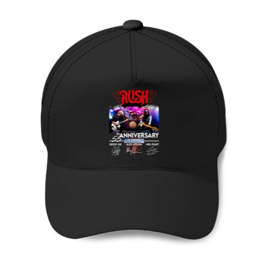 Discover 55 Years RUSH Band 1968-2023 Signatures Baseball Caps