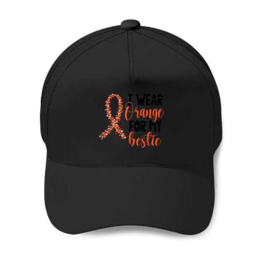 Discover I Wear Orange For My Bestie Leukemia Cancer Awar Baseball Caps