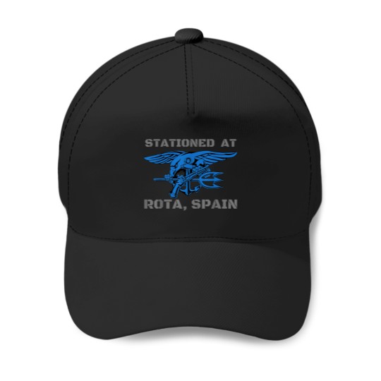 Discover STATIONED AT ROTA SPAIN Baseball Caps