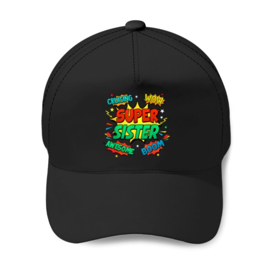 Discover Superhero Sister Costume For Women Comic Book Bi Baseball Caps