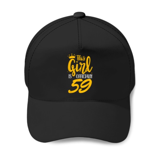 Discover This Girl Is Officially 59 Old Years Age Birthda Baseball Caps