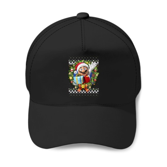 Discover à manches longues avec couronne de noël 3d Baseball Caps