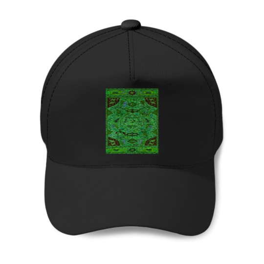 Discover Carpet Pattern In Green And Blue 3493 Baseball Caps