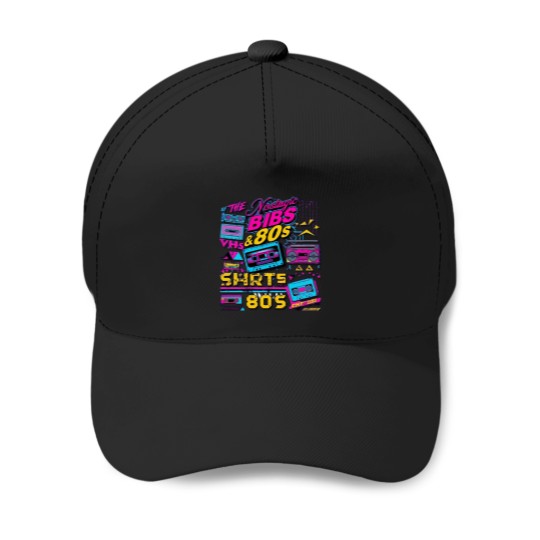 Discover Neon Vibes 80s Retro Revival Premium Baseball Caps