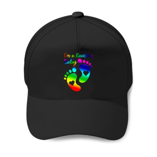 Discover I_m a Rainbow Baby Maternity T-  - Pregnancy Announcement - Maternity  - Rainbow Maternity - LGBT Maternity Baseball Caps