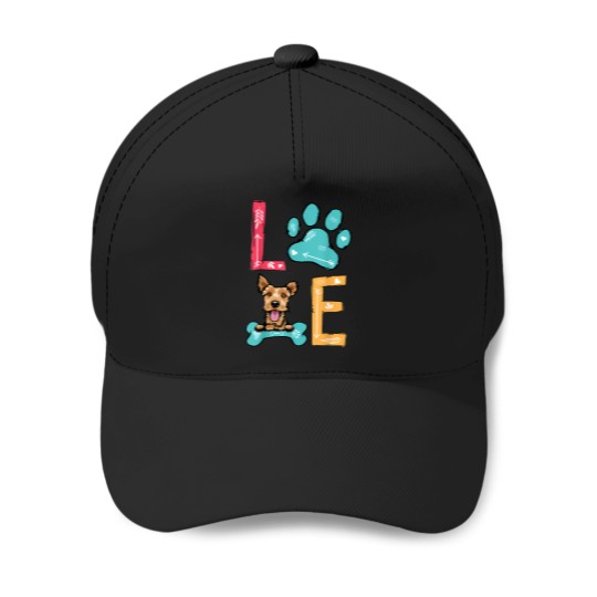 Discover Love My Welsh Terrier Dog Lover T-Shirt Baseball Caps