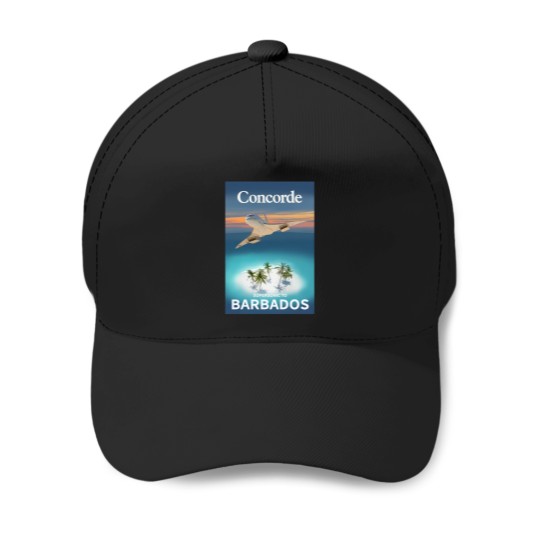 Discover Concorde - fly Supersonic to Barbados Baseball Caps