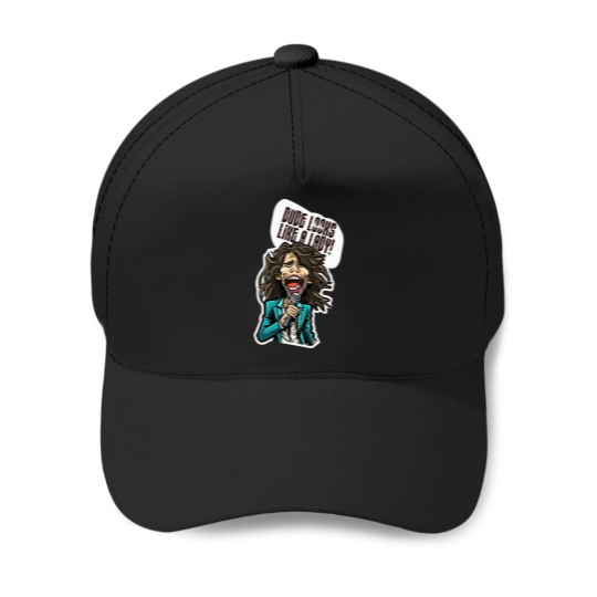 Discover Dude looks like a lady! Baseball Caps