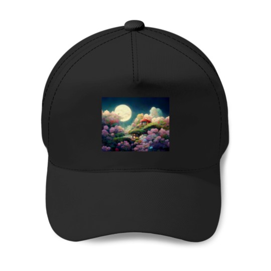 Discover Fantasy Landscape v14 by RudeKittenDesigns Baseball Caps