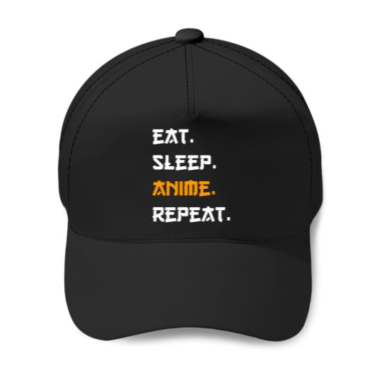 Discover Eat Sleep animes Repeat -2 Baseball Caps
