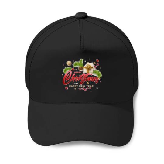 Discover Merry-Christmas--Happy-New-YearT-Shirt Baseball Caps