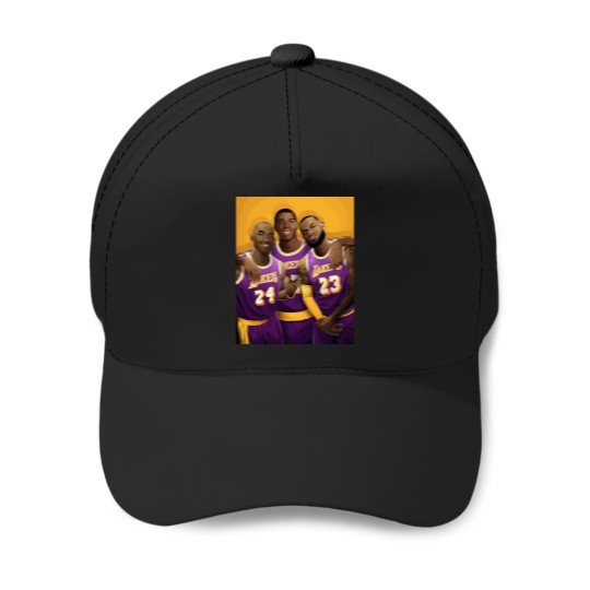 Discover Los Angeles Basketball Legends Lebron, Magic, and Kobe Inspi   High Quality Baseball Caps