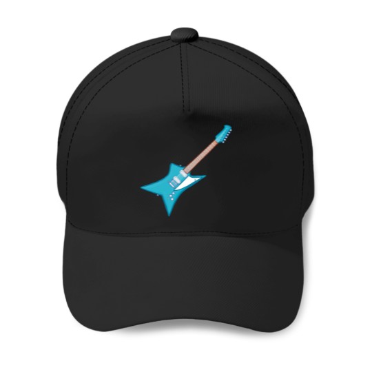 Discover electrics blue guitar Baseball Caps