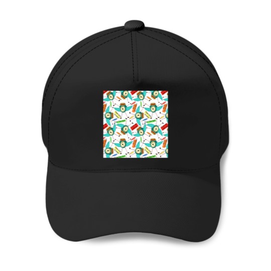 Discover Time Flies Pattern Baseball Caps