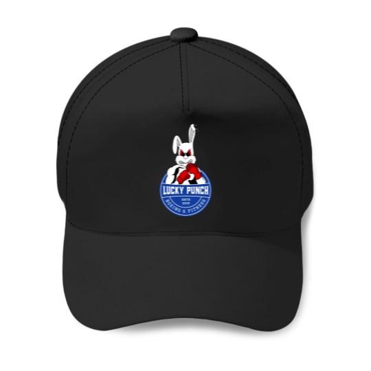 Discover Lucky Punch Boxing Bunny - Blue Corner Baseball Caps