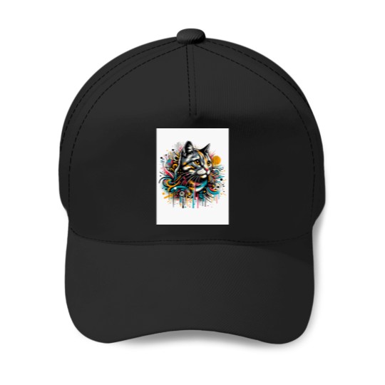 Discover Graffiti Style Cat Art Baseball Caps