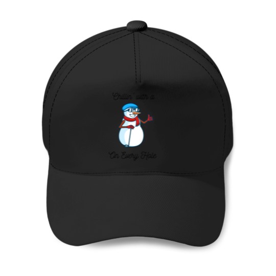 Discover Snowman Golf Baseball Caps