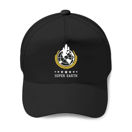 Discover Super Earth white Baseball Caps