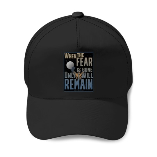 Discover Fear is the Mind Killer, ne 2020, Face my Fear, une 2021, beyond fear, Destiny Awaits, book cover Baseball Caps