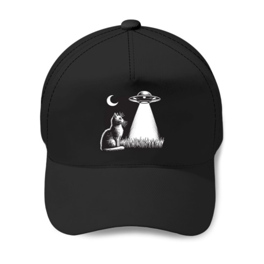 Discover Cat Ufo Moon Light Le tits now Baseball Caps